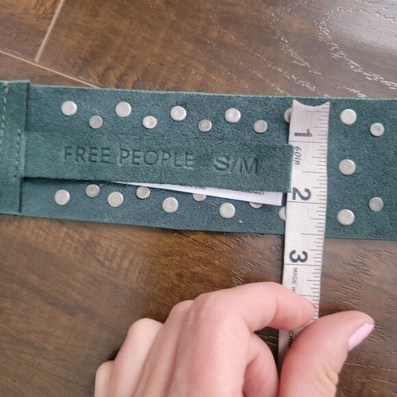 Free People Gemini Hip Belt Suede Studded Western Festival Womens S/M Hippie main image 4